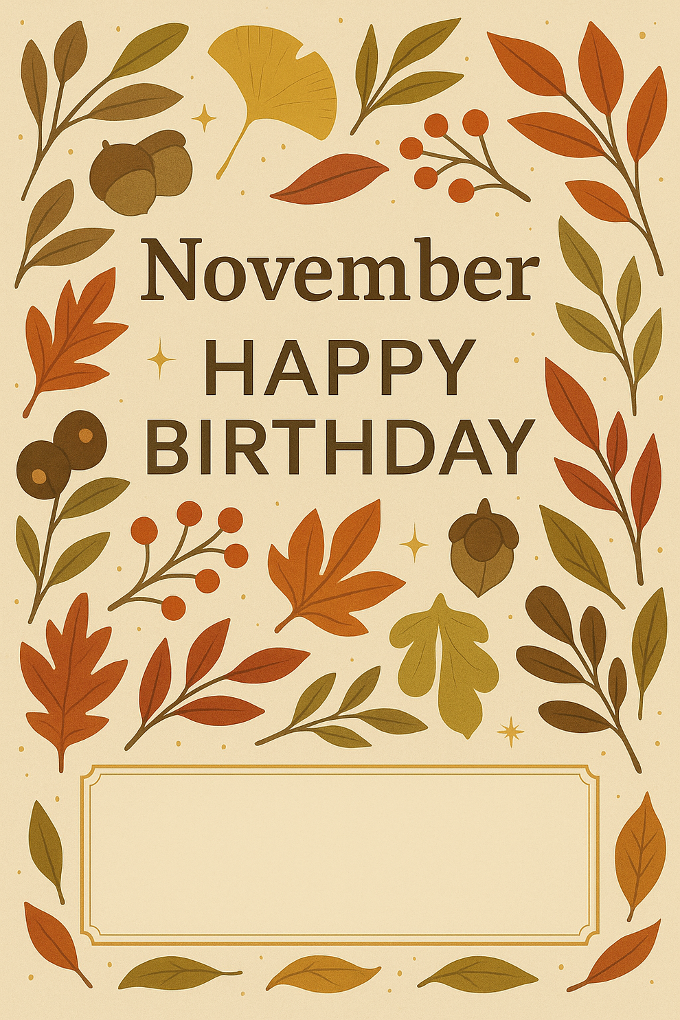 11月 季節の彩り デザイン メッセージカード